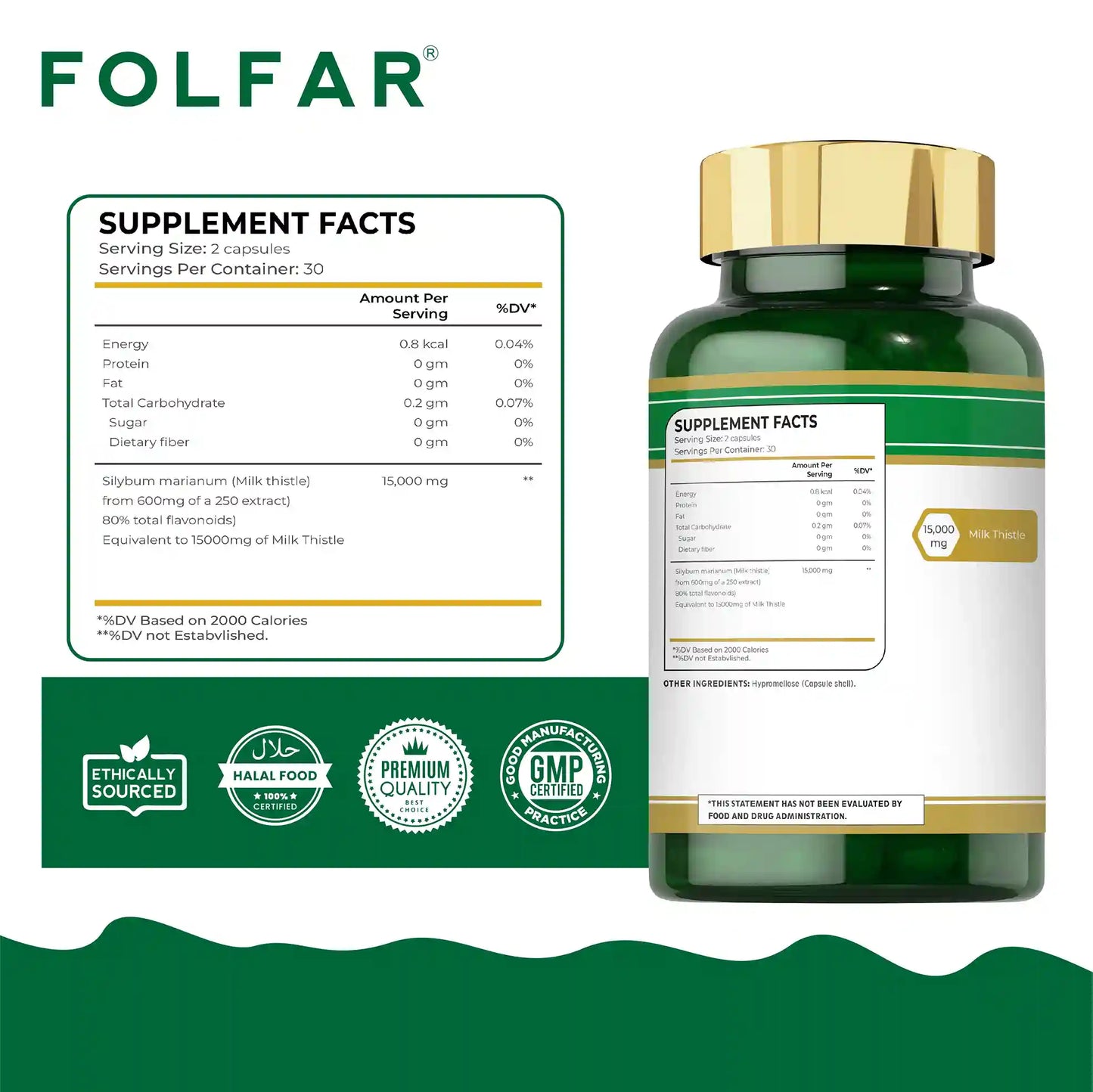 Folfar Milk Thistle Capsules – 30 Capsules