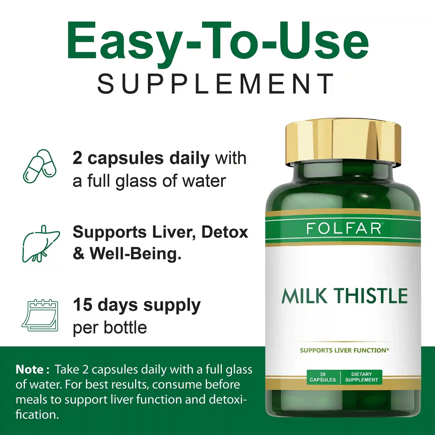 Folfar Milk Thistle Capsules – 30 Capsules