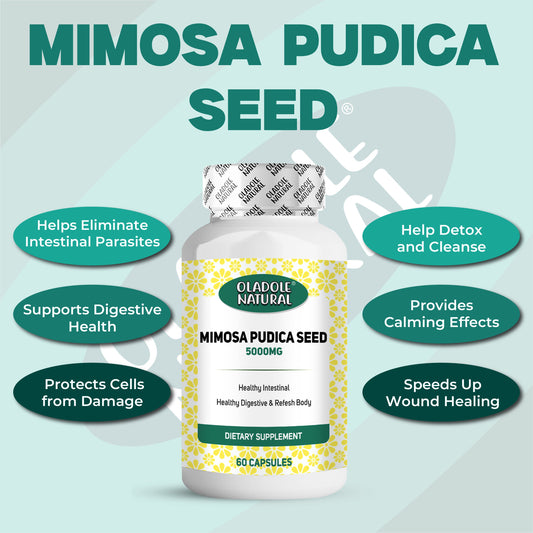 Oladole Natural Mimosa Pudica Seed Capsules - 60 Count