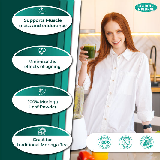 Oladole Natural Raw Organic Moringa Leaf Powder 200g
