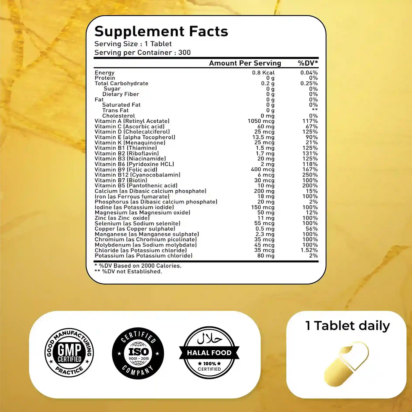 Natrolina Adults Multivitamin for Men & Women | 300 Tablets