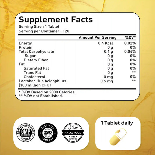 Natrolina Probiotic 100 Million, Acidophilus, 120 Tablets