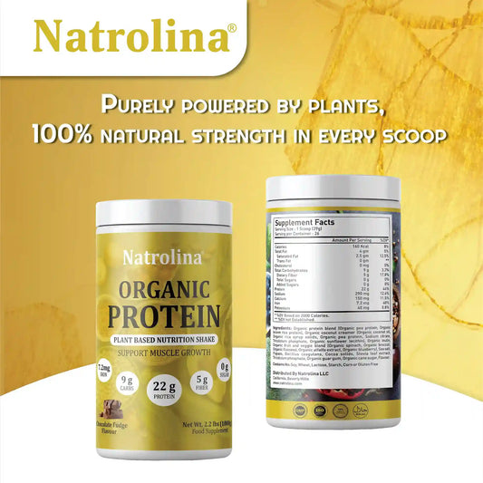 Natrolina Organic Protein Powder Chocolate Fudge 1Kg