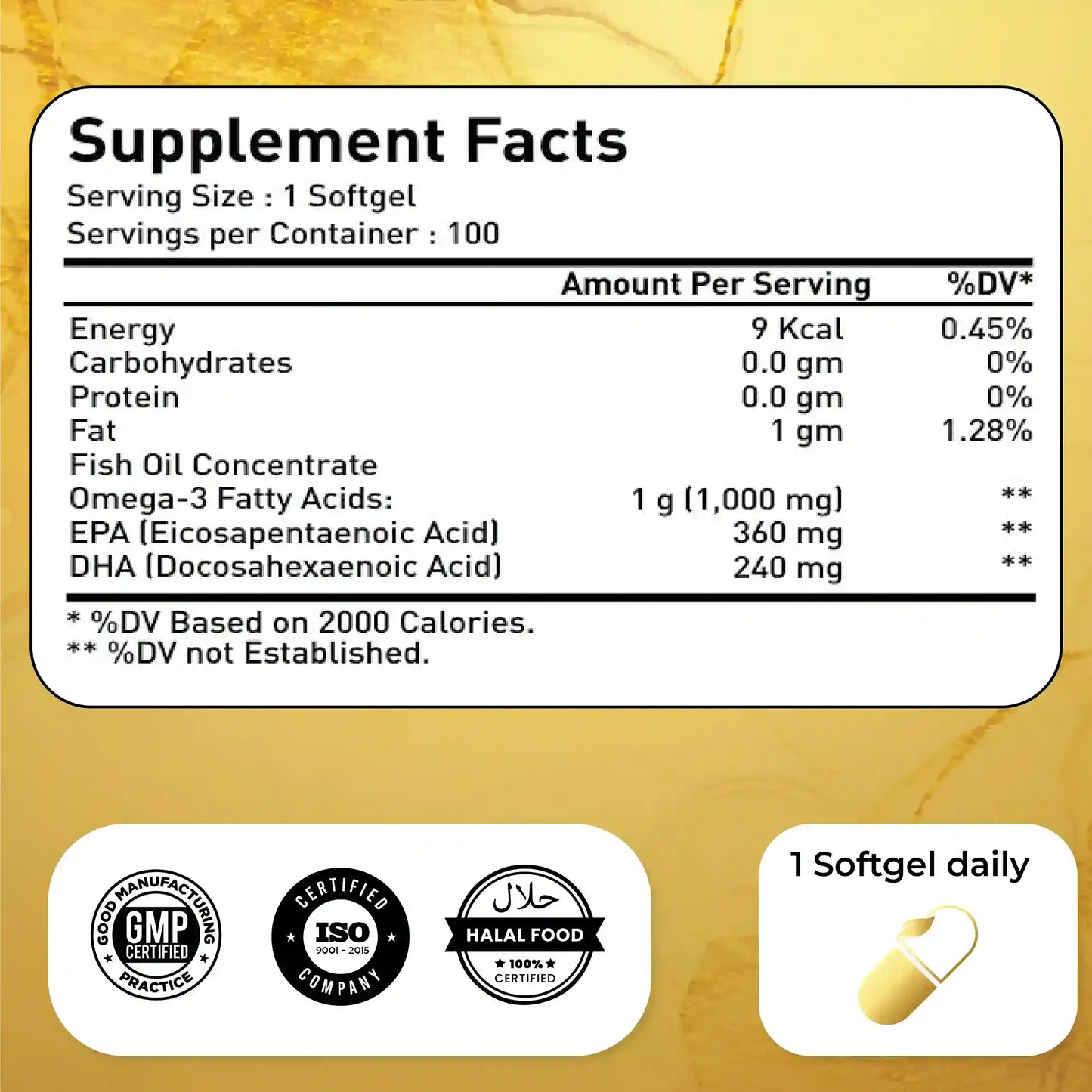 Natrolina Super Omega 3 Fish Oil 1000mg 100 Softgels