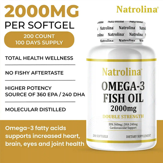 Natrolina Omega 3 Fish Oil 2000mg, double Strength