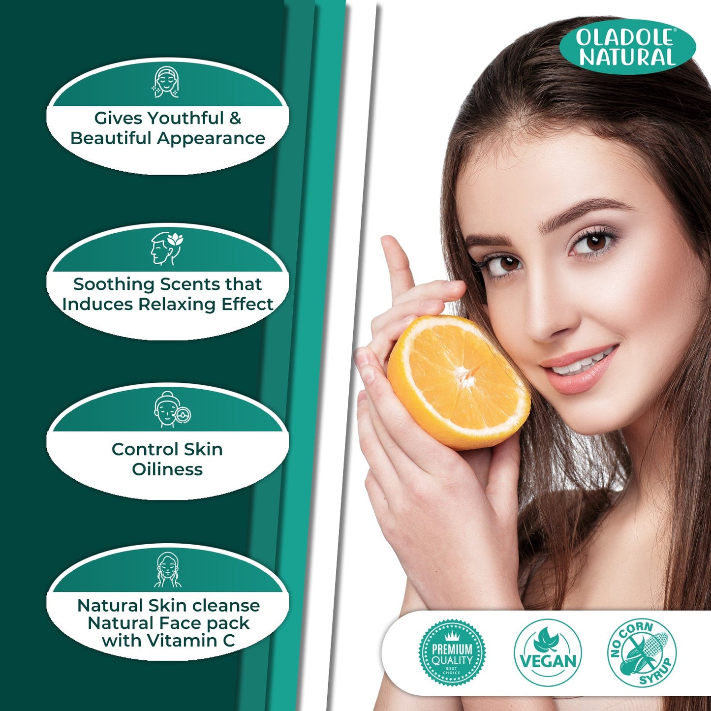 Oladole Natural Orange Peel Powder 100% Pure and Natural