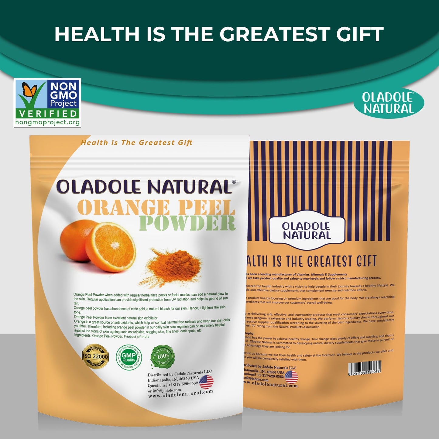 Oladole Natural Orange Peel Powder 100% Pure and Natural