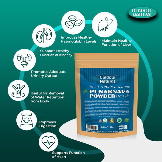 Oladole Natural Botanicals Punarnava Powder 100g