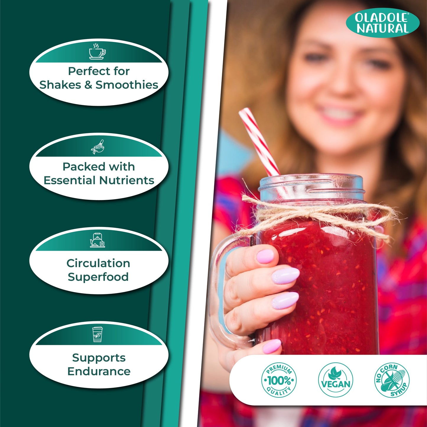 Oladole Natural Organic Red Beet Root Powder 100g