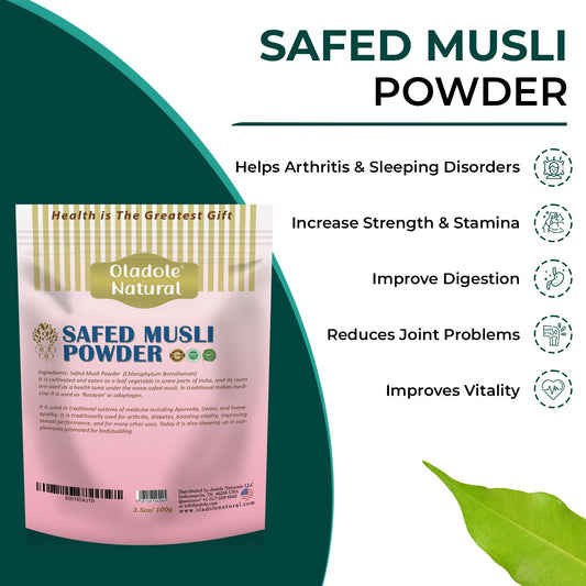 Oladole Natural Safed Musli Powder 100grams