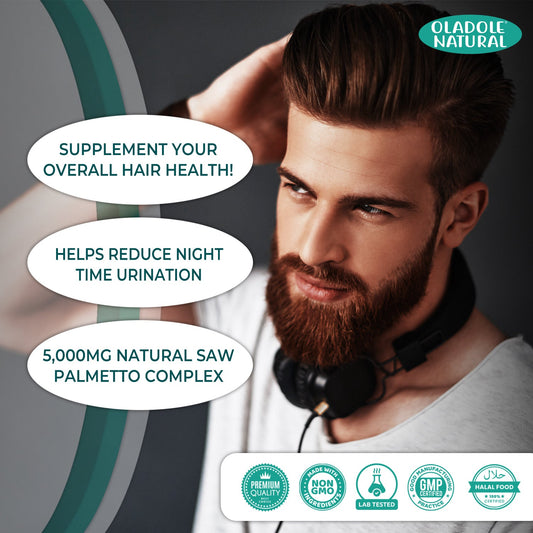 Oladole Natural Saw Palmetto Extract 500mg 120 Capsules