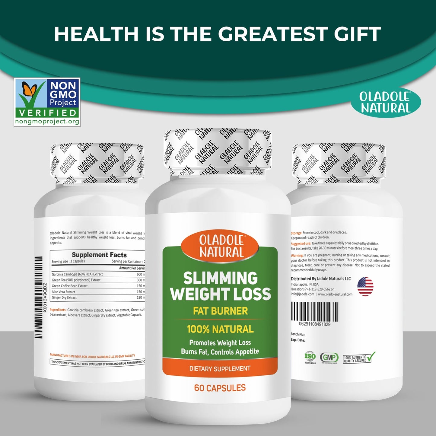 100% Natural Slimming Weight Loss Fat Burner 60 Capsules