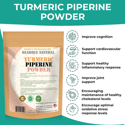 Oladole Natural Turmeric Black Pepper Powder 100g