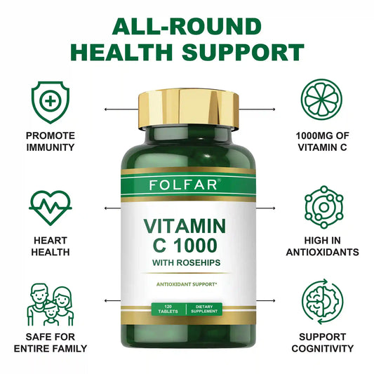 Folfar Vitamin C With Rose Hips - 1000mg