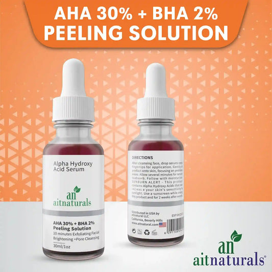 Aitnaturals AHA 30% + BHA 2% Peeling Solution, 30ml