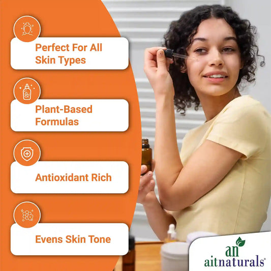 Aitnaturals Anti Aging Set with Vitamin C Retinol and Hyaluronic Acid