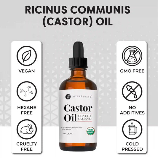 Aitnaturals Organic Castor Oil 60ml