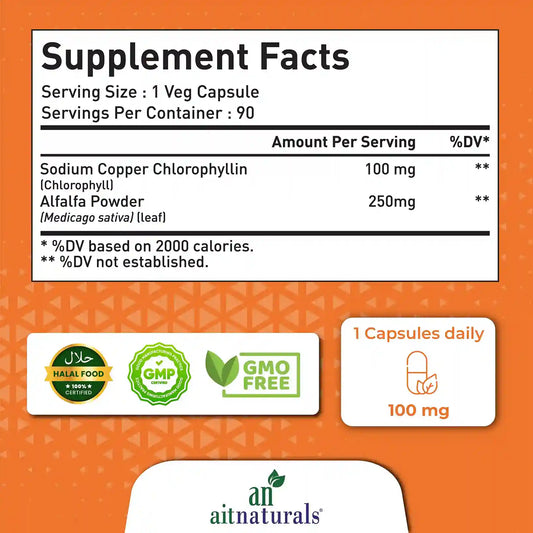 Chlorophyll - 100 mg (90 Capsules)