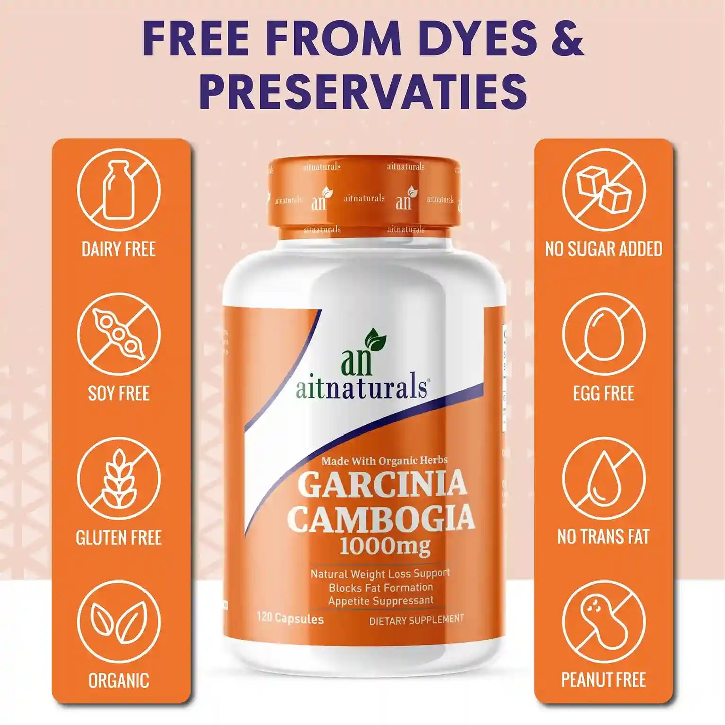 Aitnaturals Garcinia Cambogia Extract 1000 mg, 120 Capsules