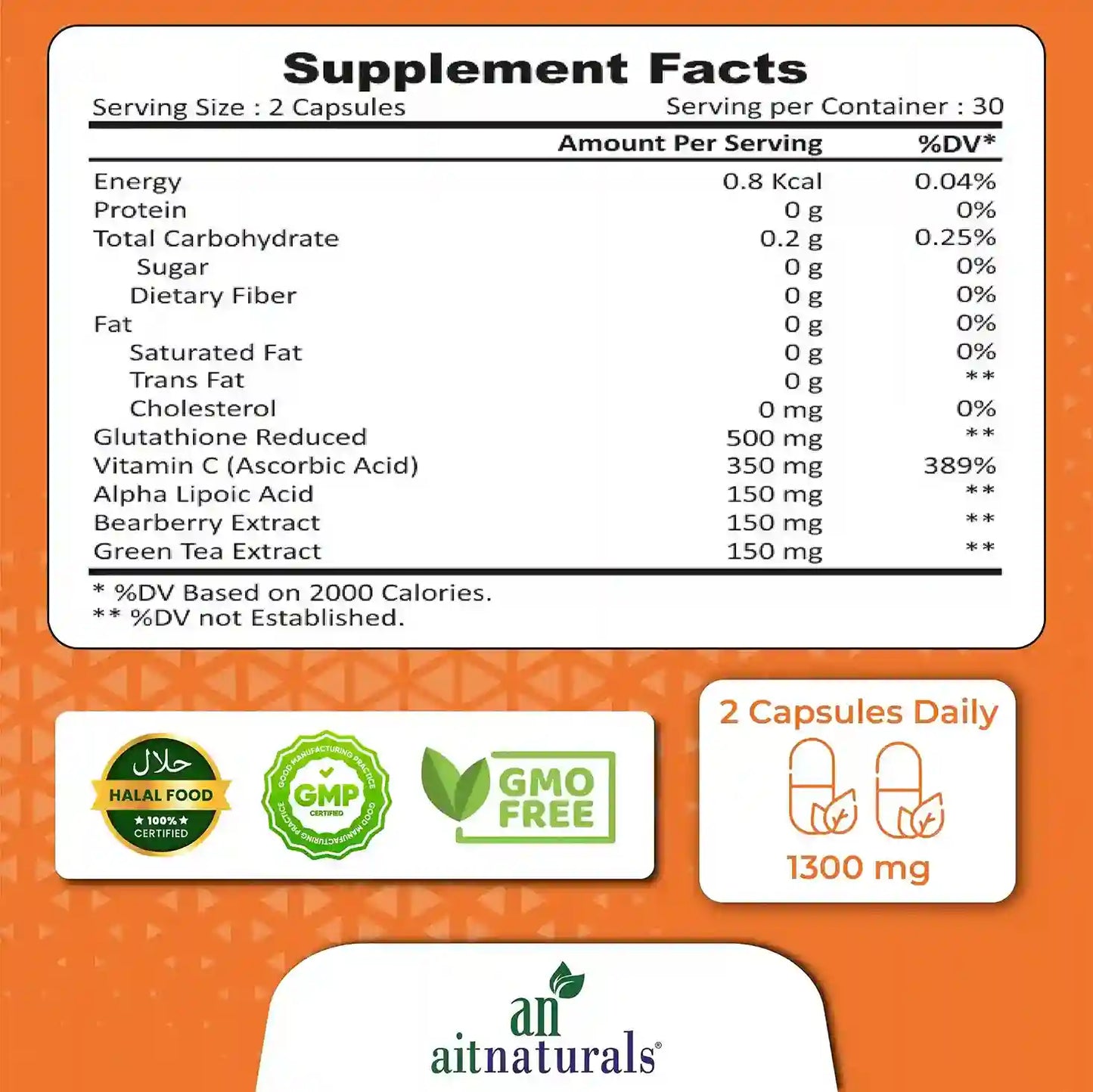 Aitnaturals Advanced Glutathione with Vitamin C