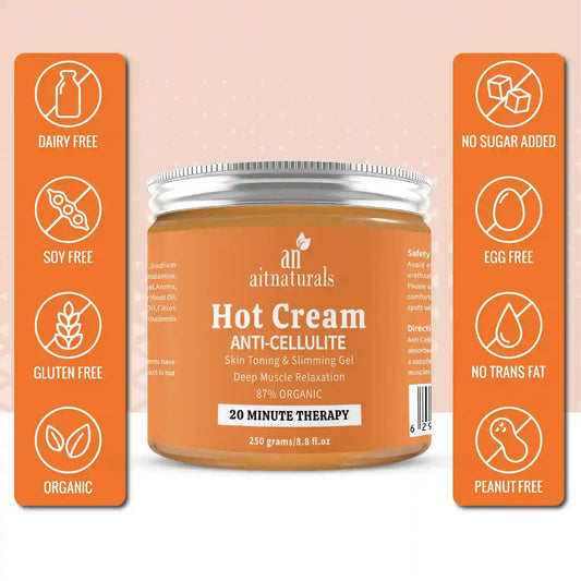 Aitnaturals Hot Cream for Anti-Cellulite, Skin Toning & Slimming Gel