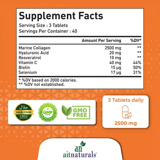 Marine Collagen - 2500 mg (120 Tablets)