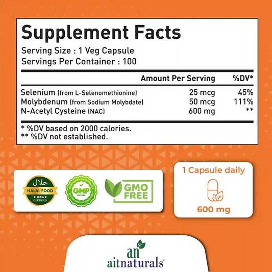 NAC - 600 mg (100 Capsules)