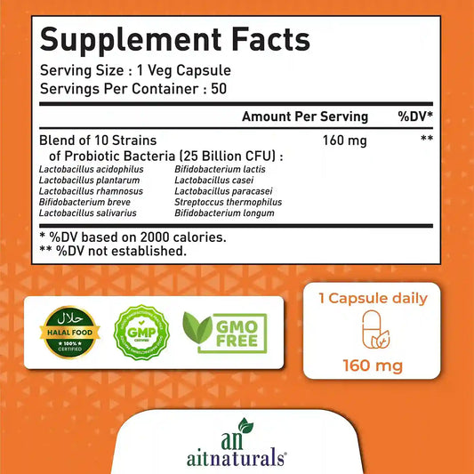 Probiotic 10-25 Billion (50 Capsules)