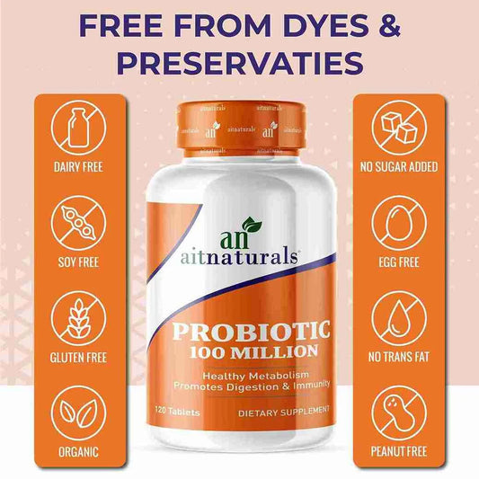 بروبيوتيك أسيدوفيلوس 100 مليون من أيت ناتشورالز 