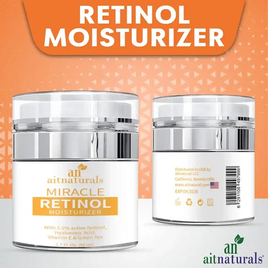 Aitnaturals Retinol Moisturizer Cream 1.7 Oz 50 ml for Face & Eye