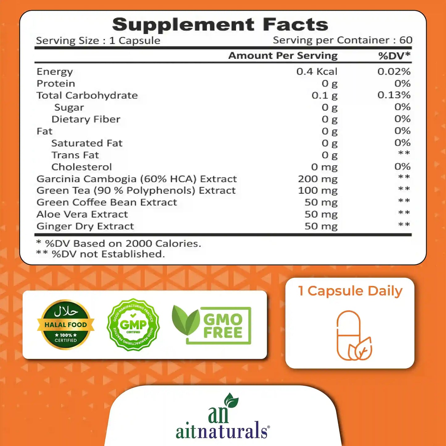 Aitnaturals Weight Loss Diet - 60 capsules