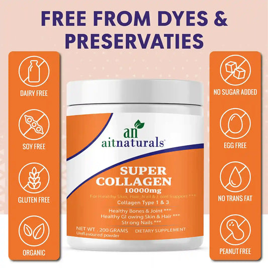Aitnaturals Super Collagen Peptides Powder Type I & III