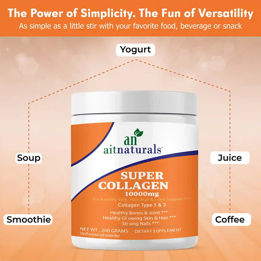 Aitnaturals Super Collagen Peptides Powder Type I & III
