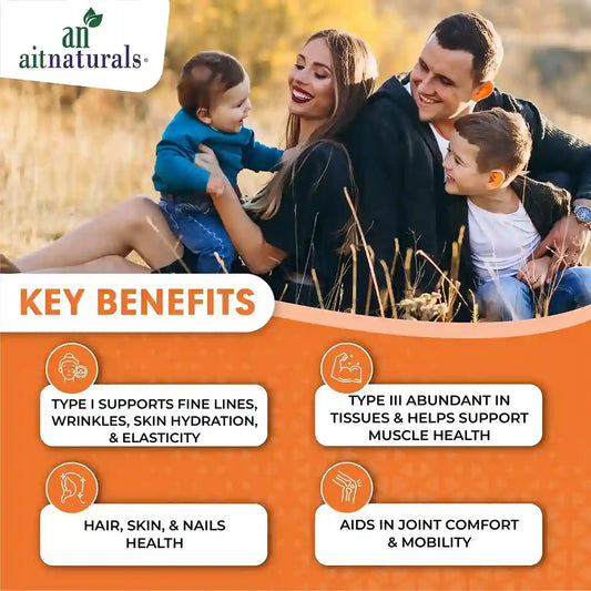 Aitnaturals Super Collagen Peptides Powder Type I & III