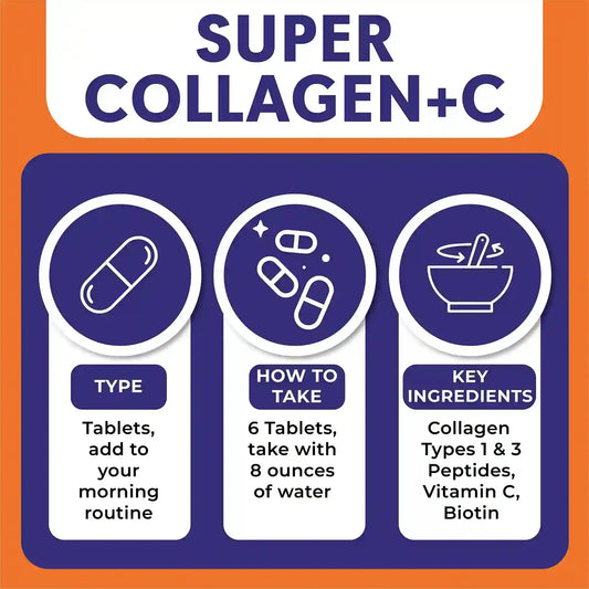 Super Collagen + Vitamin C - 250 Tablets