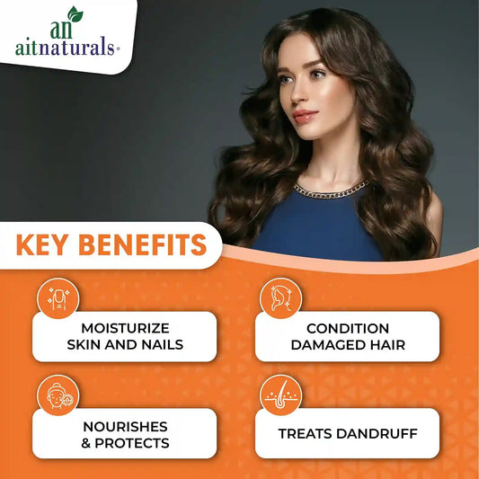 Aitnaturals Sweet Almond Oil 473ml for Hair Growth, Nail