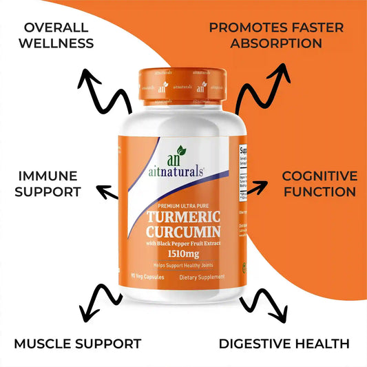 Aitnaturals Turmeric Curcumin - 1510 mg (90 Capsules)