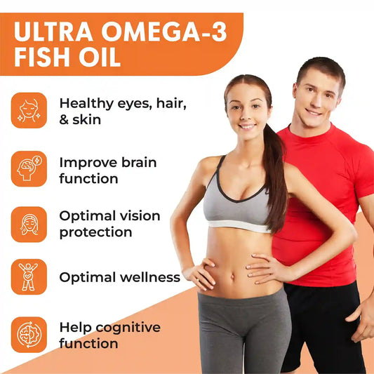 Aitnaturals Ultra Omega 3 Fish Oil 1000mg, 500 EPA, 250 DHA