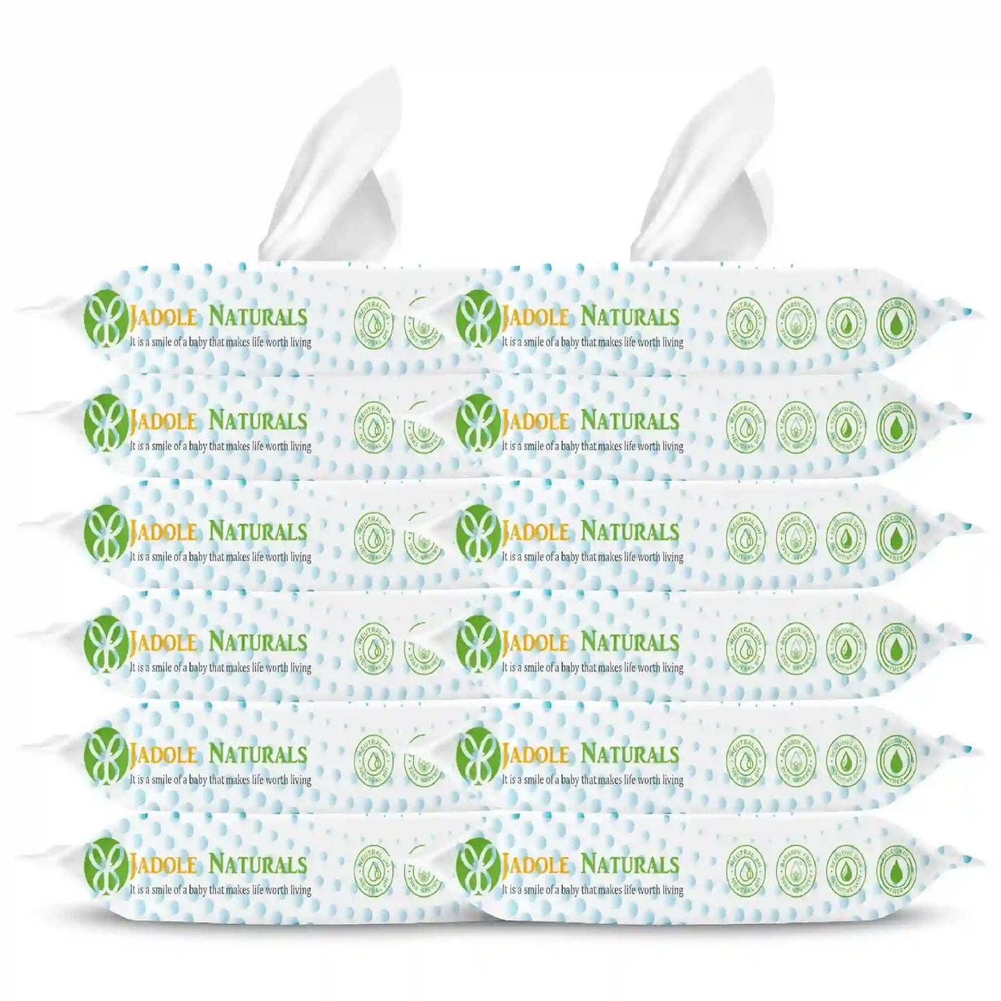 Jadole Naturals Baby Wipes Pack of 12