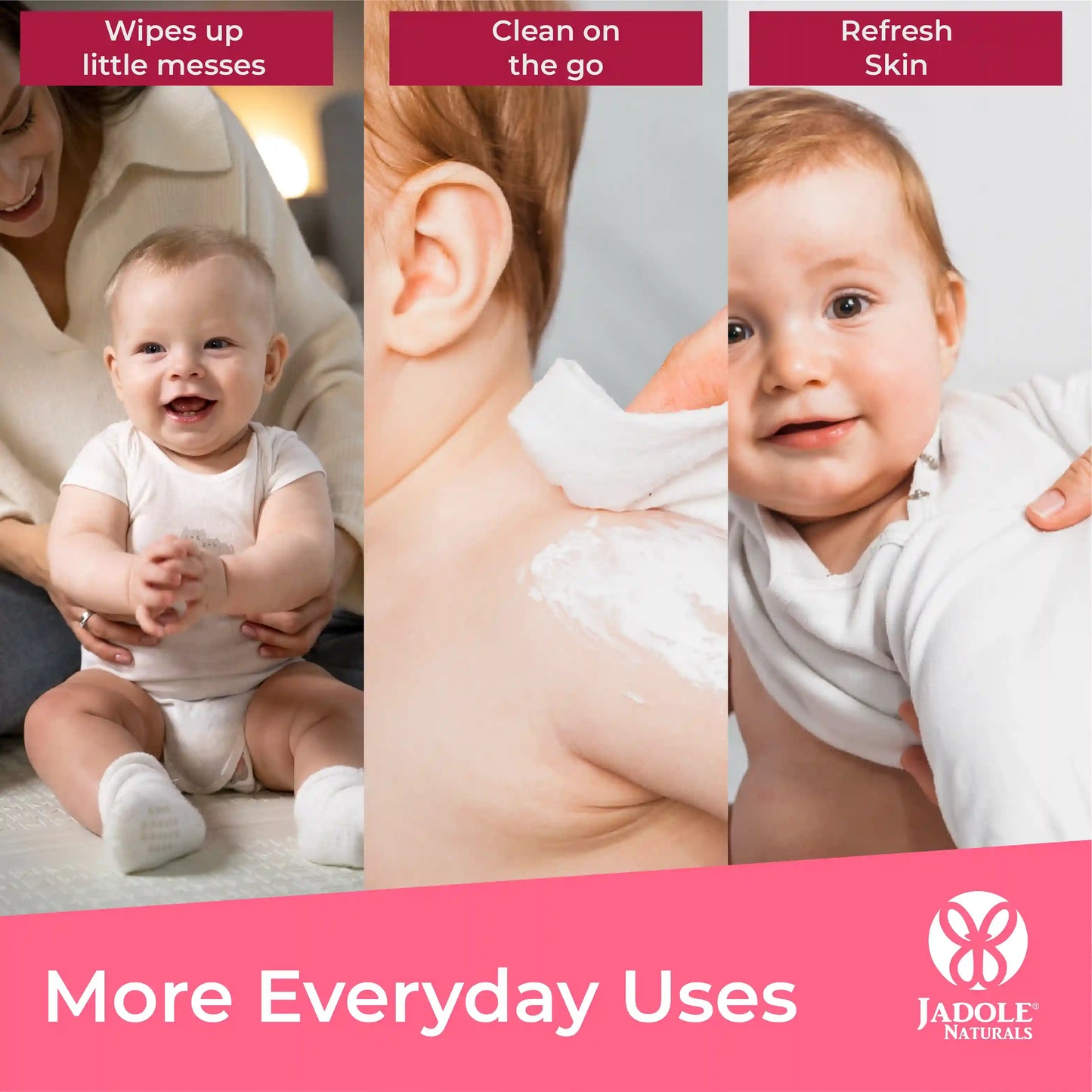 Jadole Naturals Baby Wipes Pack of 6