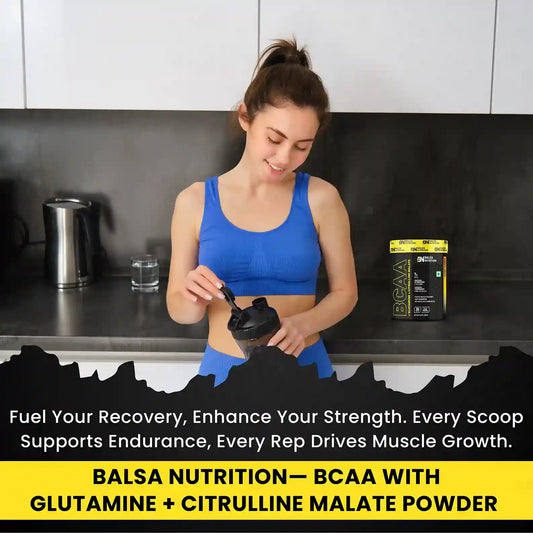 Balsa Nutrition BCAA With Glutamine + Citrulline Malate Powder- 405g