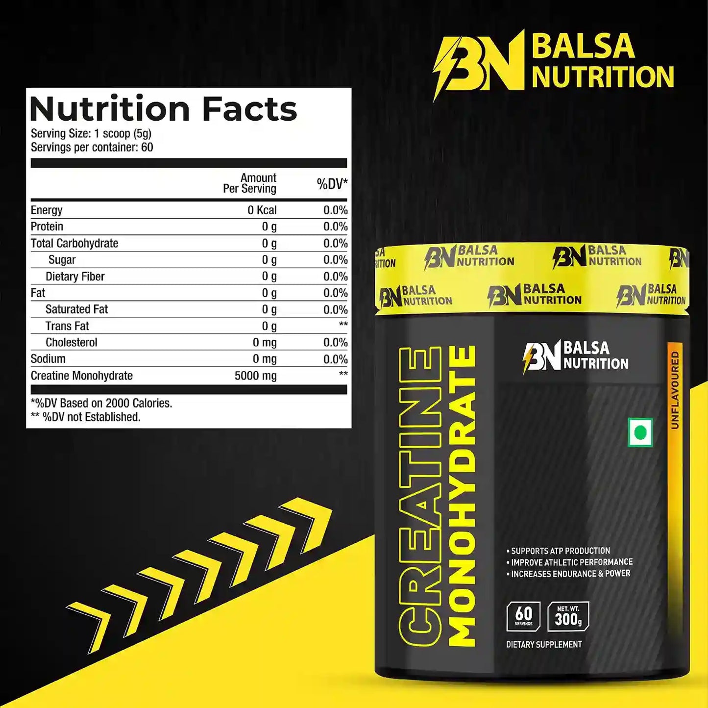 Balsa Nutrition Creatine Monohydrate Powder- 300g