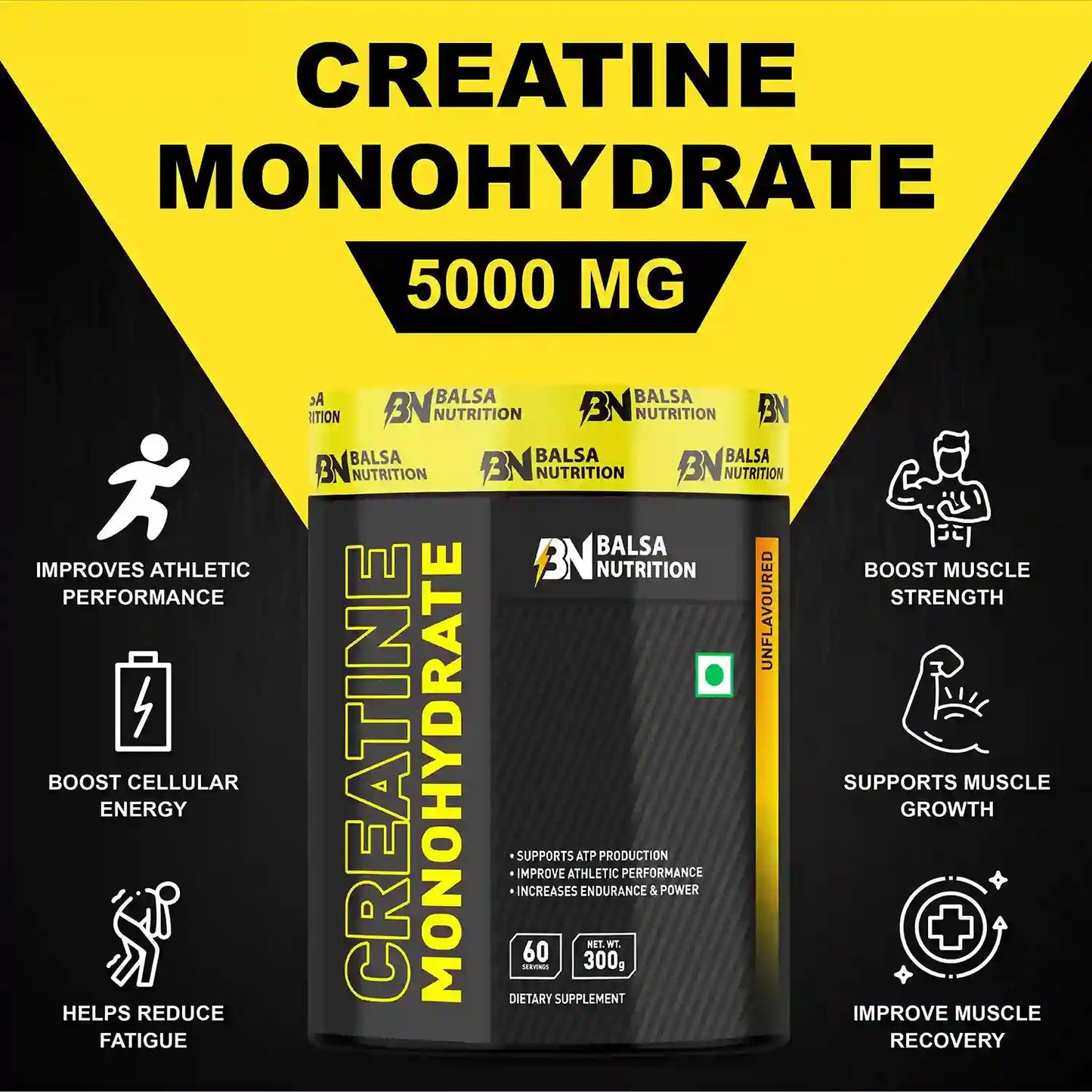 Balsa Nutrition Creatine Monohydrate Powder- 300g