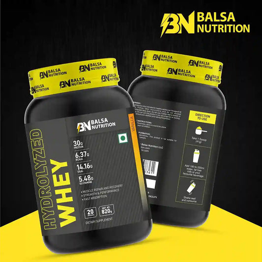 Balsa Nutrition Hydrolyzed Whey Protein Powder 820g Vanilla Flavor