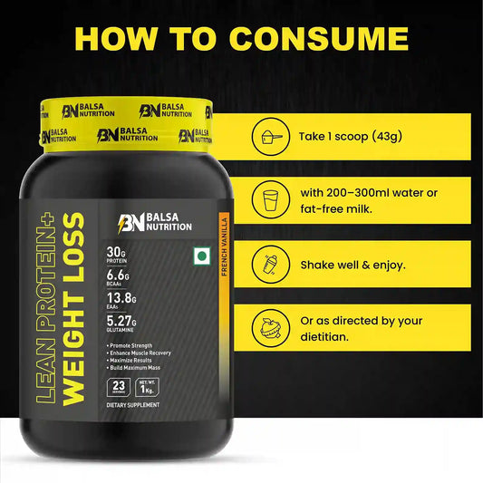 Lean Protein+Weight Loss 1Kg French Vanilla flavour