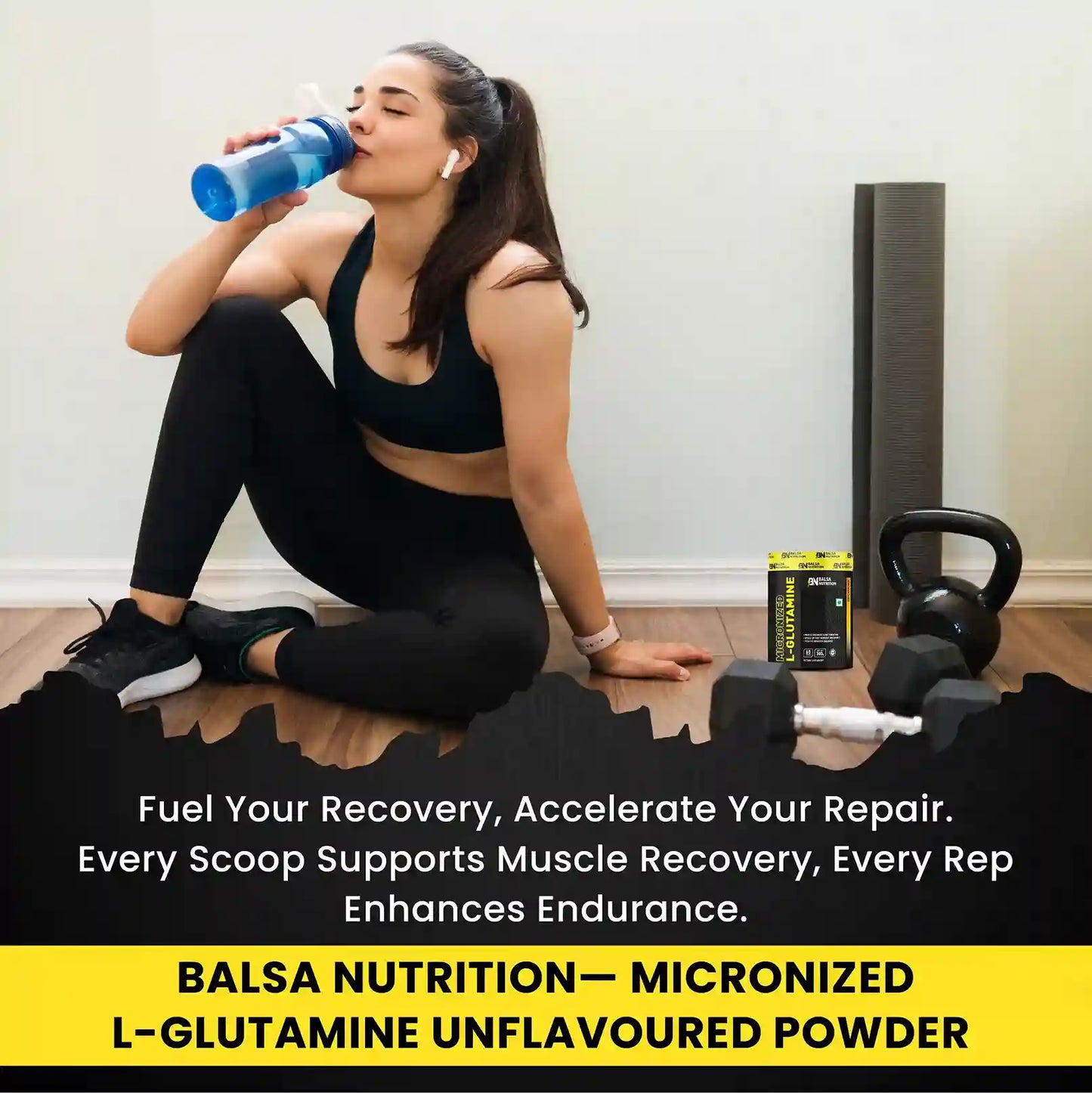 Balsa Nutrition Micronized L-Glutamine Unflavoured Powder- 300g