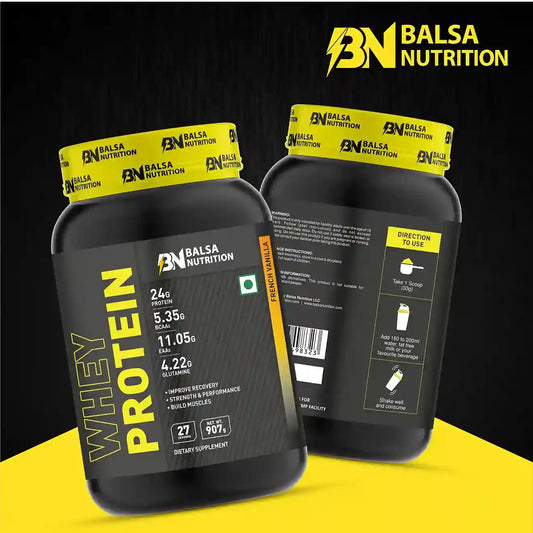 Balsa Nutrition Whey Protein Powder 907g , French Vanilla Flavour