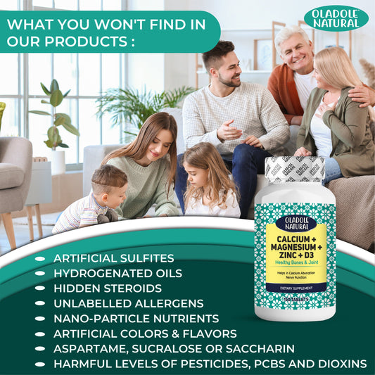 Calcium, Magnesium, Zinc & Vitamin D Supplement 150 Softgels