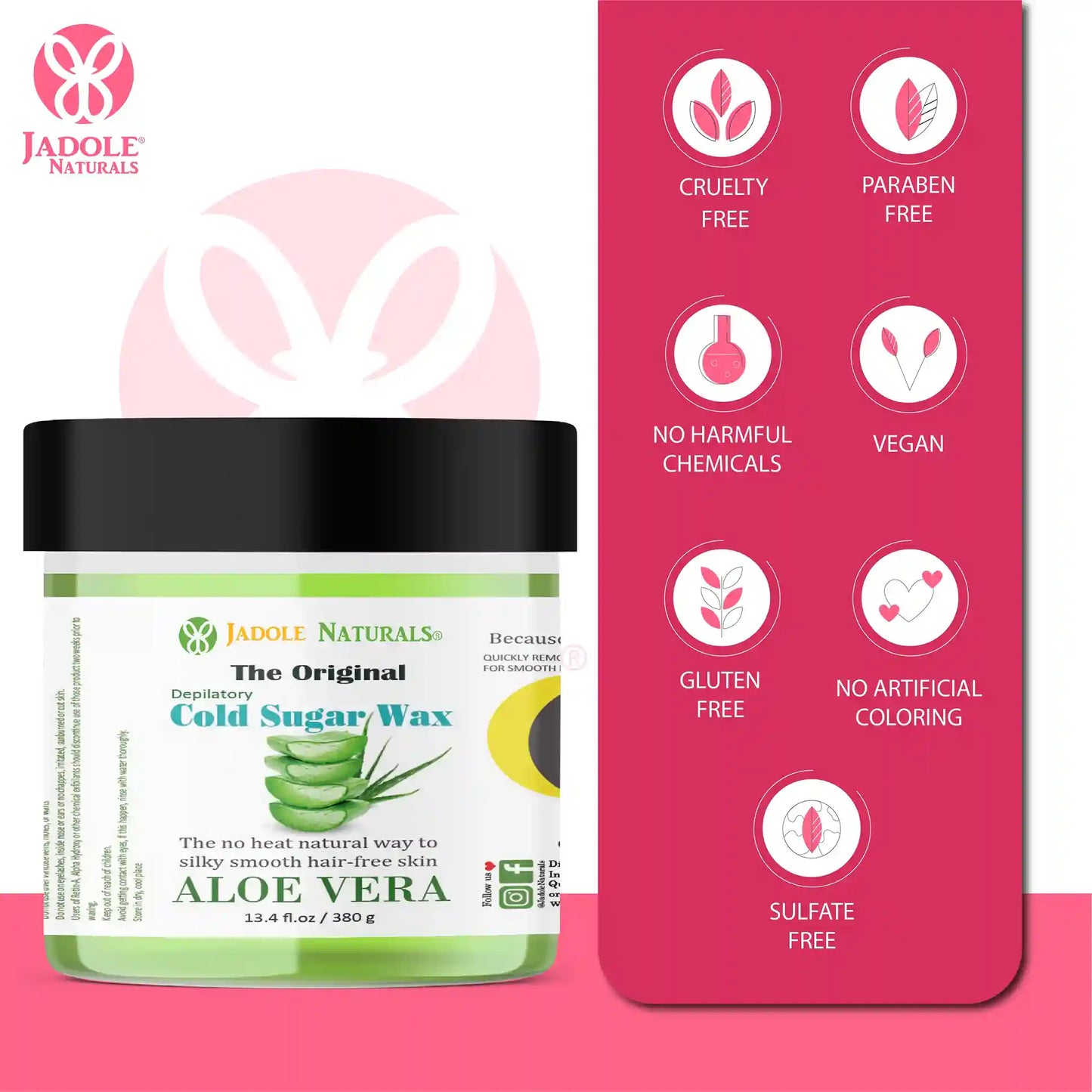 شمع السكر البارد لإزالة الشعر بخلاصة الصبار 250 جرام