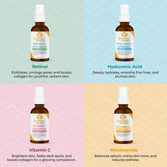 Quartet Anti Aging Serum Set with Vitamin C, Retinol , Hyaluronic Acid And Niacinamide 30ml for every bottle